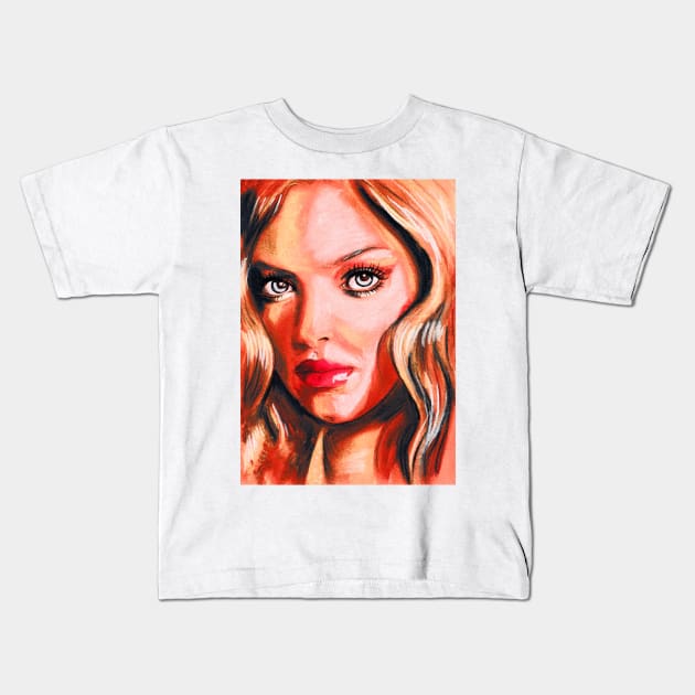 Amanda Seyfried Kids T-Shirt by Svetlana Pelin